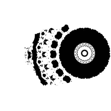 Beyaz arkaplanda soyut koyu geometrik çizim