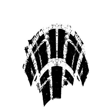 siyah ve beyaz soyut geometrik şekil. tasarım elemanı. vektör illüstrasyonu 