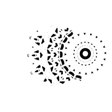 siyah ve beyaz soyut geometrik şekil. tasarım elemanı. vektör illüstrasyonu 