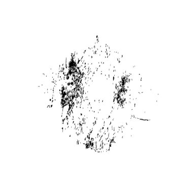 beyaz arkaplanda izole edilmiş siyah fırça darbesinin grunge dokusu 