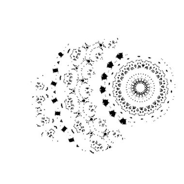 creative element of black brush stroke on white background 