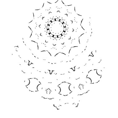 creative element of black brush stroke on white background 