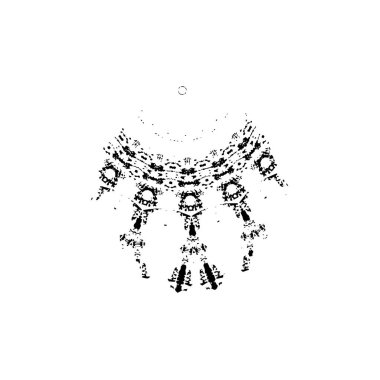 creative element of black brush stroke on white background 