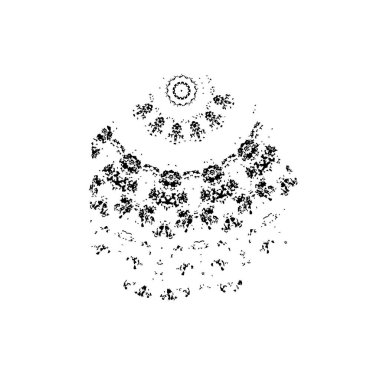 creative element of black brush stroke on white background 