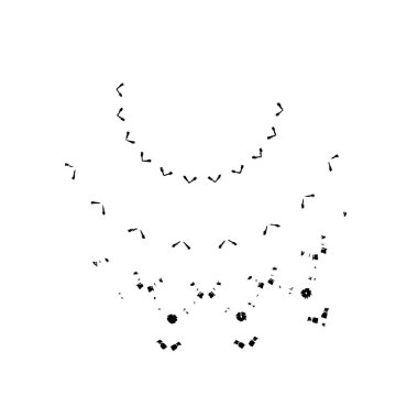 creative element of black brush stroke on white background 