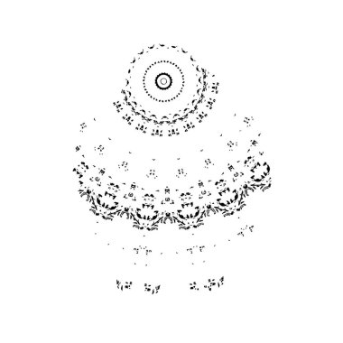 creative element of black brush stroke on white background 