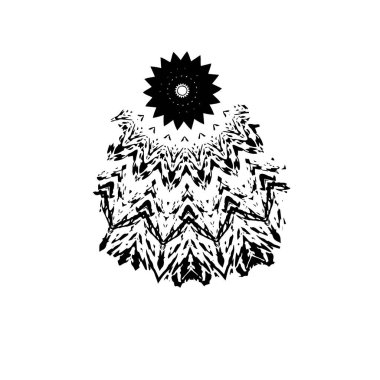 creative element of black brush stroke on white background 