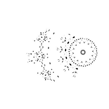 creative element of black brush stroke on white background 