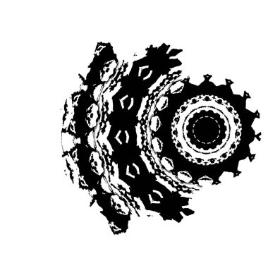 vektör el çizimi vites