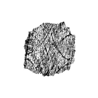 beyaz arkaplanda izole edilmiş siyah fırça darbesinin grunge dokusu 