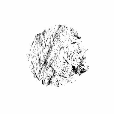 Beyaz arkaplanda soyut grunge baskısı, vektör illüstrasyonu