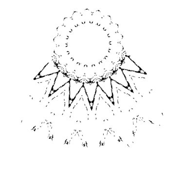 vektör çizim çiçek çelenk.