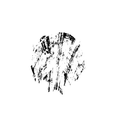 creative element of black brush stroke on white background 