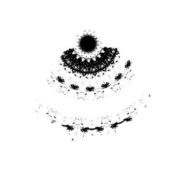 creative element of black brush stroke on white background 