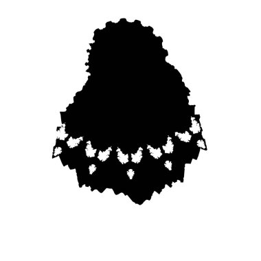 creative element of black brush stroke on white background 