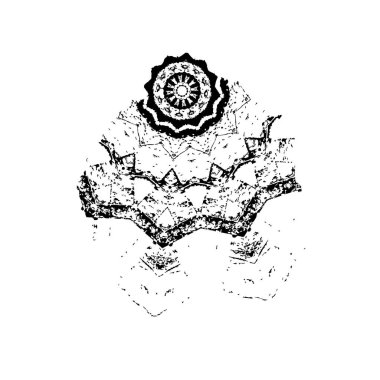 creative element of black brush stroke on white background 