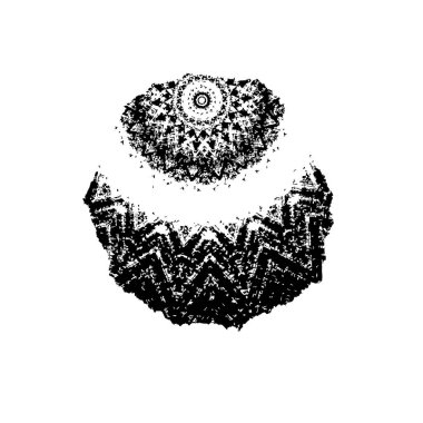 creative element of black brush stroke on white background 