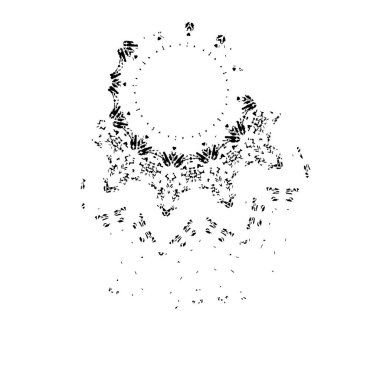 creative element of black brush stroke on white background 