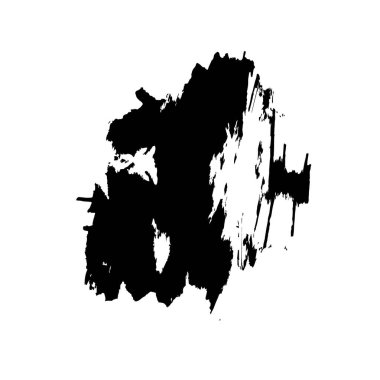 creative element of black brush stroke on white background 