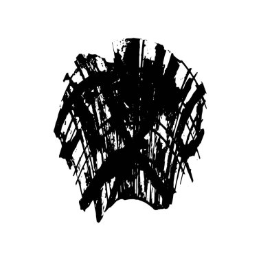 Beyaz arka planda siyah nokta. grunge soyut el boyaması ögesi 