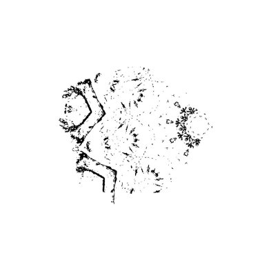 creative element of black brush stroke on white background 