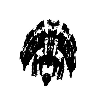 creative element of black brush stroke on white background 