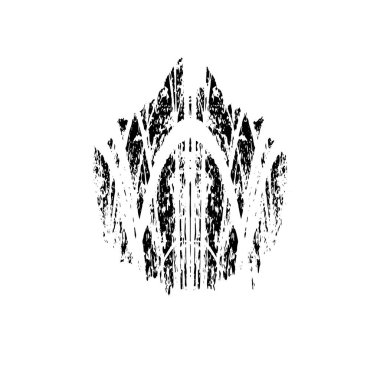 Beyaz arka planda siyah nokta. grunge soyut el boyaması ögesi 