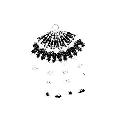 vektör el çizimi bir kadının