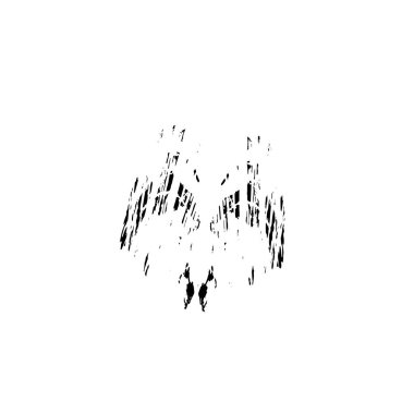 beyaz arkaplanda siyah mürekkep fırçası darbeleri.