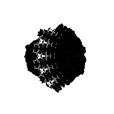 beyaz arkaplan vektöründe grunge siyah damga