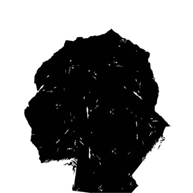 Grunge siyah fırça darbesi