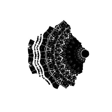 Grunge siyah fırça darbesi