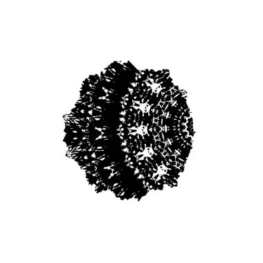 Grunge siyah fırça darbesi