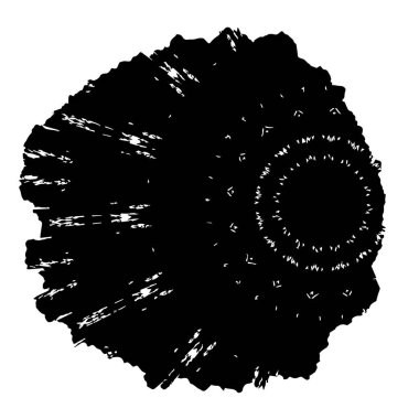 Grunge siyah fırça darbesi