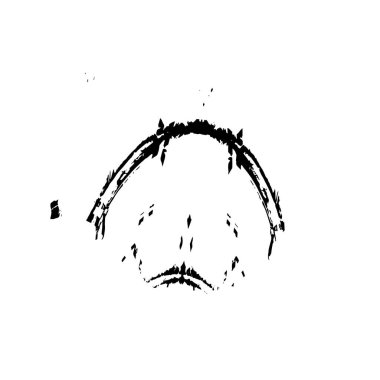 Beyaz arkaplanda soyut siyah mürekkep. 