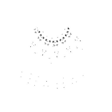 Beyaz arkaplanda soyut siyah mürekkep. 