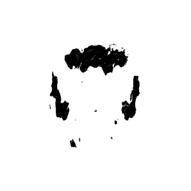 Beyaz arka planda siyah nokta. grunge soyut el boyaması ögesi 