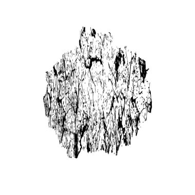 Beyaz arkaplanda soyut siyah mürekkep. 