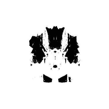 Beyaz arkaplanda soyut siyah mürekkep. 