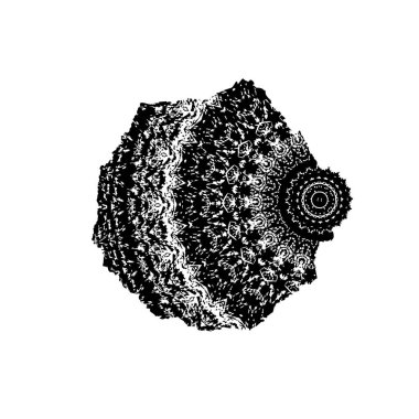 Beyaz arkaplanda soyut siyah mürekkep. 