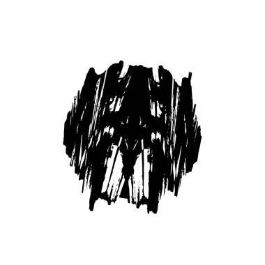 Beyaz arkaplanda soyut siyah mürekkep. 