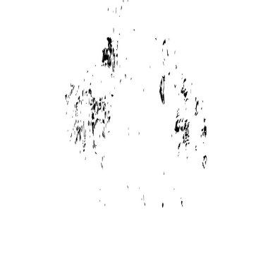 Beyaz arkaplanda soyut siyah mürekkep lekesi. 