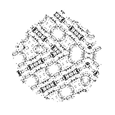 creative element of black brush stroke on white background 