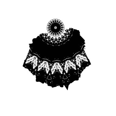 creative element of black brush stroke on white background 