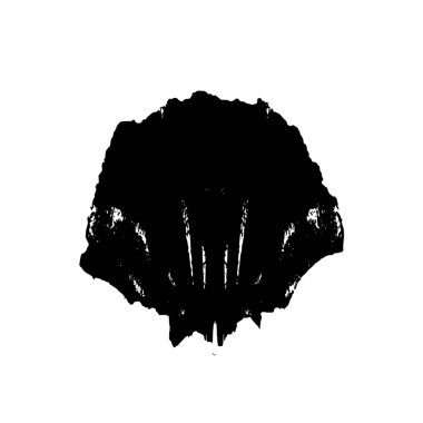 creative element of black brush stroke on white background 