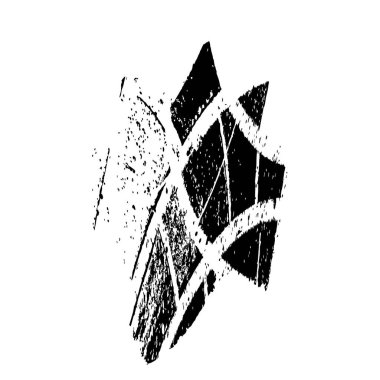 creative element of black brush stroke on white background 