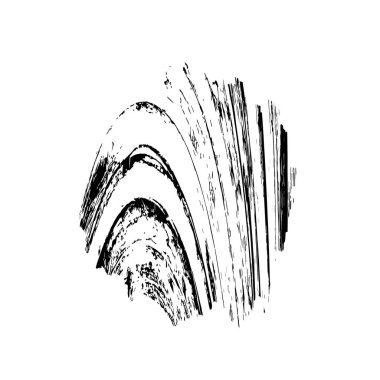 creative element of black brush stroke on white background 