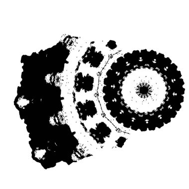 creative element of black brush stroke on white background 