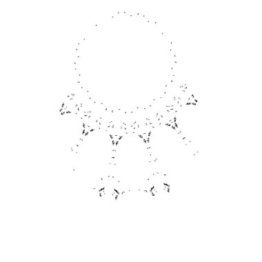 creative element of black brush stroke on white background 