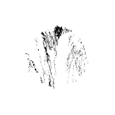 creative element of black brush stroke on white background 